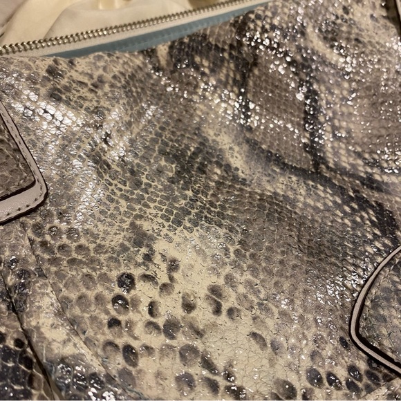 Coach Pinnacle Kristin Metallic Python Embossed Satchel - Picture 8 of 14